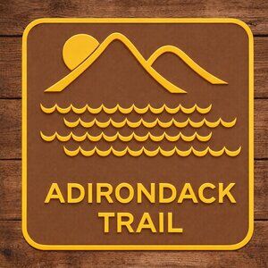 Adirondack Trail Marker Sign Hike Camp Outdoors Travel New York
